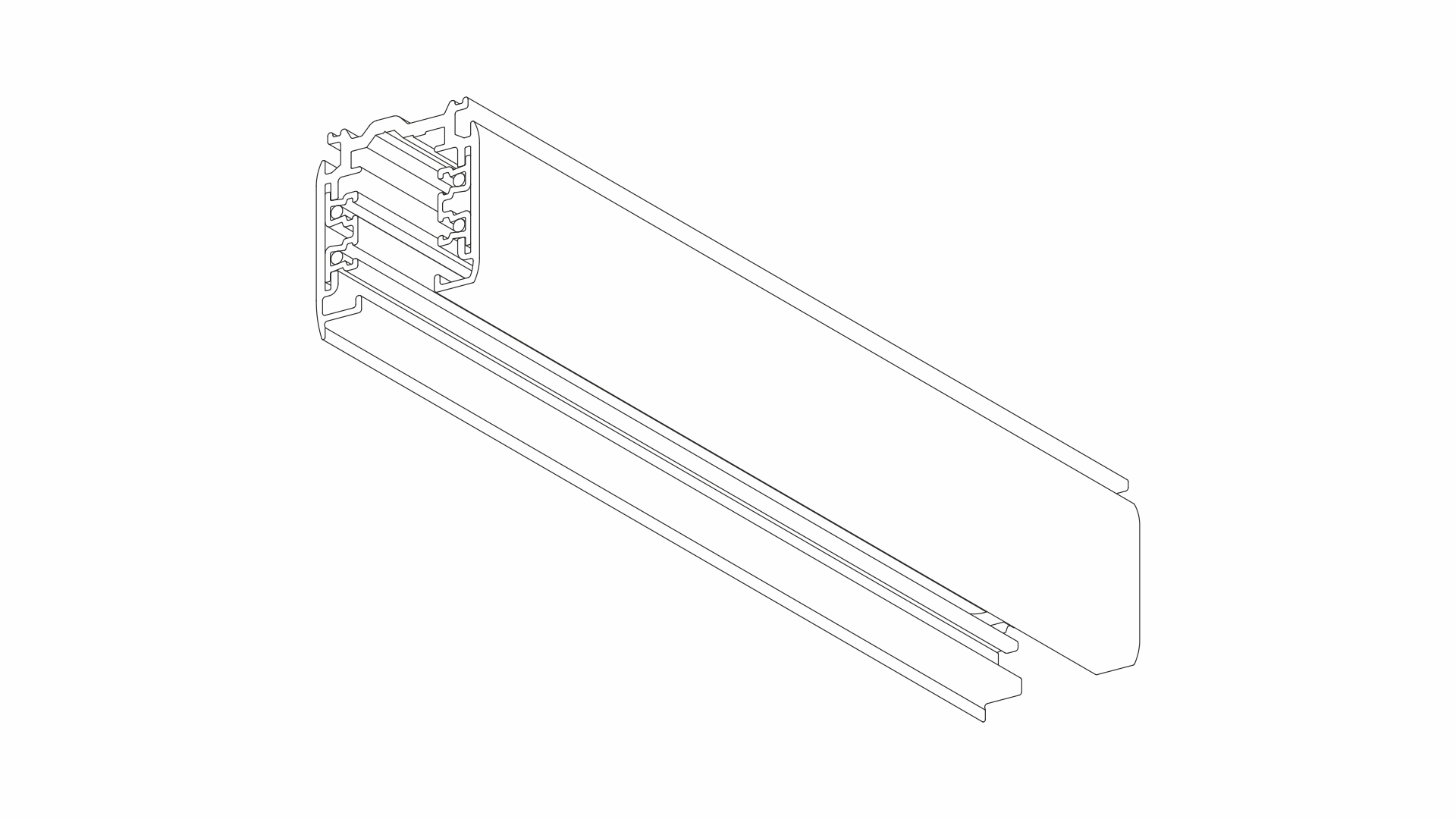 Led Rail 4100 3-phase surface-mounted track XTS 4100-1 gray 1m ★ Sklep Led - Labs